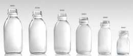 clear glass bottle for syrup DIN PP28mm