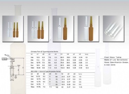 clear ampoules made of borosilicate glass