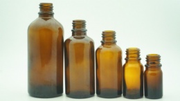 amber essential oil bottle
